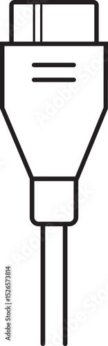 USB cable connector icon. USB type lightning and micro usb phone charger vector isolated transparent background. Plug adapter symbol. Electronic device connector. Smartphone charger sign.