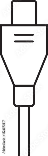 USB cable connector icon. USB type lightning and micro usb phone charger vector isolated transparent background. Plug adapter symbol. Electronic device connector. Smartphone charger sign.