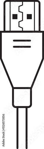 USB cable connector icon. USB type lightning and micro usb phone charger vector isolated transparent background. Plug adapter symbol. Electronic device connector. Smartphone charger sign.