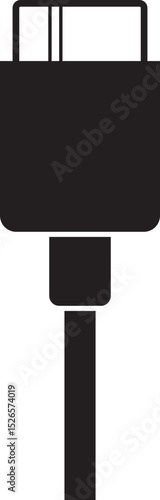 USB cable connector icon. USB type lightning and micro usb phone charger vector isolated transparent background. Plug adapter symbol. Electronic device connector. Smartphone charger sign.