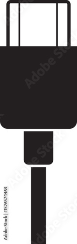 USB cable connector icon. USB type lightning and micro usb phone charger vector isolated transparent background. Plug adapter symbol. Electronic device connector. Smartphone charger sign.