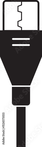 USB cable connector icon. USB type lightning and micro usb phone charger vector isolated transparent background. Plug adapter symbol. Electronic device connector. Smartphone charger sign.