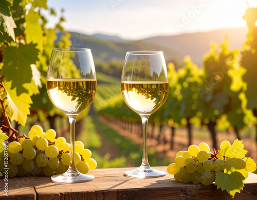 Wine Glass and Bottle - Natural and Authentic Vineyard Experience