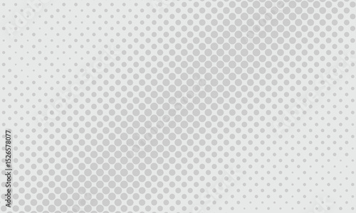 Minimalist halftone dot pattern in grayscale gradient, ideal for backgrounds, overlays, retro pop art themes, or modern graphic design templates with a clean and subtle texture.