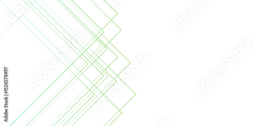 Abstract minimalist background design featuring overlapping translucent squares. Squares are composed of thin green and cyan lines with soft transparency, creating a layered, geometric effect.