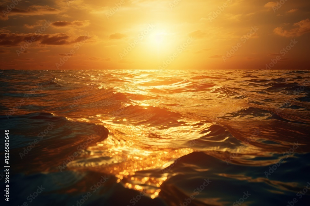 Obraz premium Gold sea sun backgrounds.
