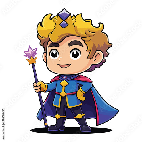 Icon Collection of Prince in Chibi Royal Style