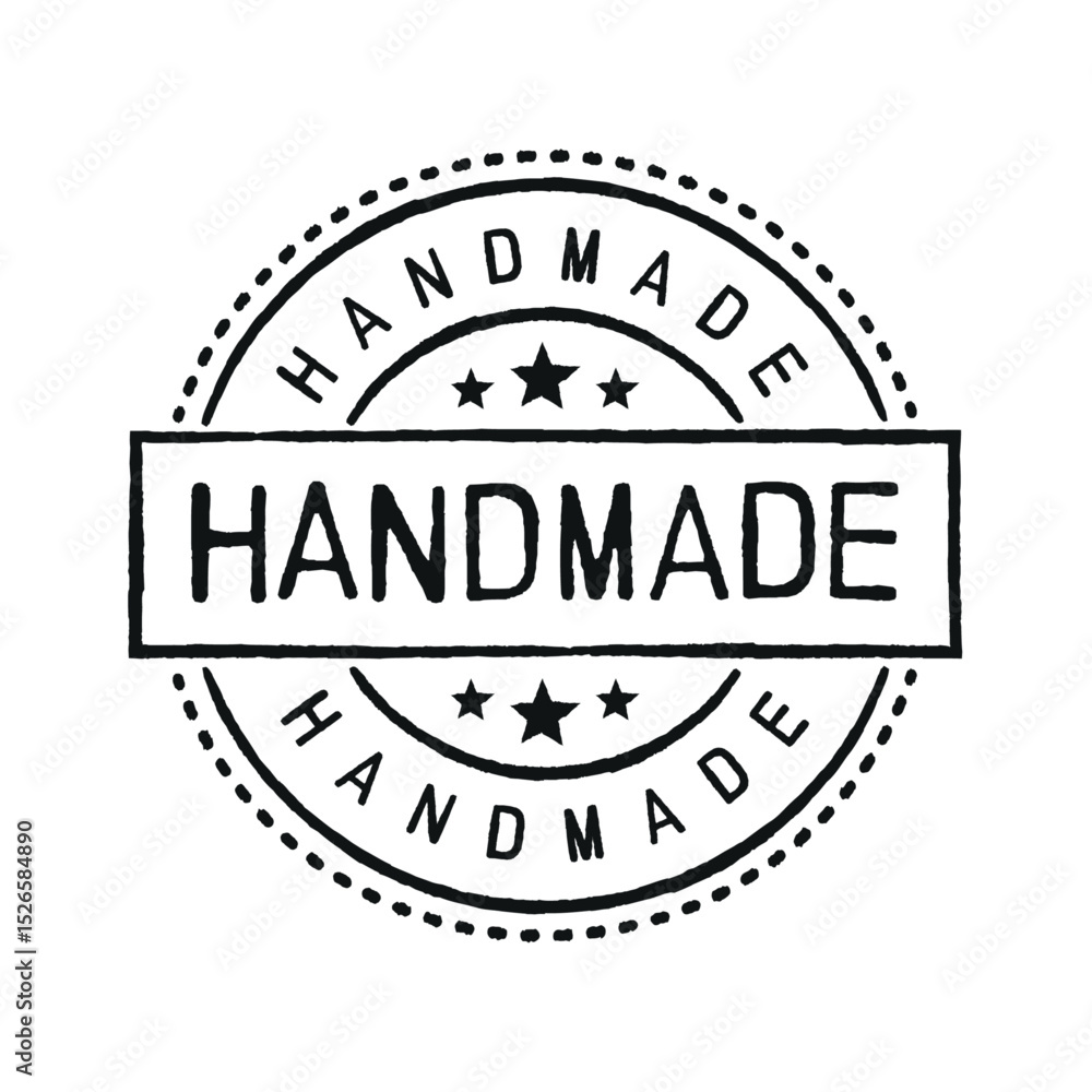 Obraz premium Handmade rubber stamp. Isolated vector illustration.
