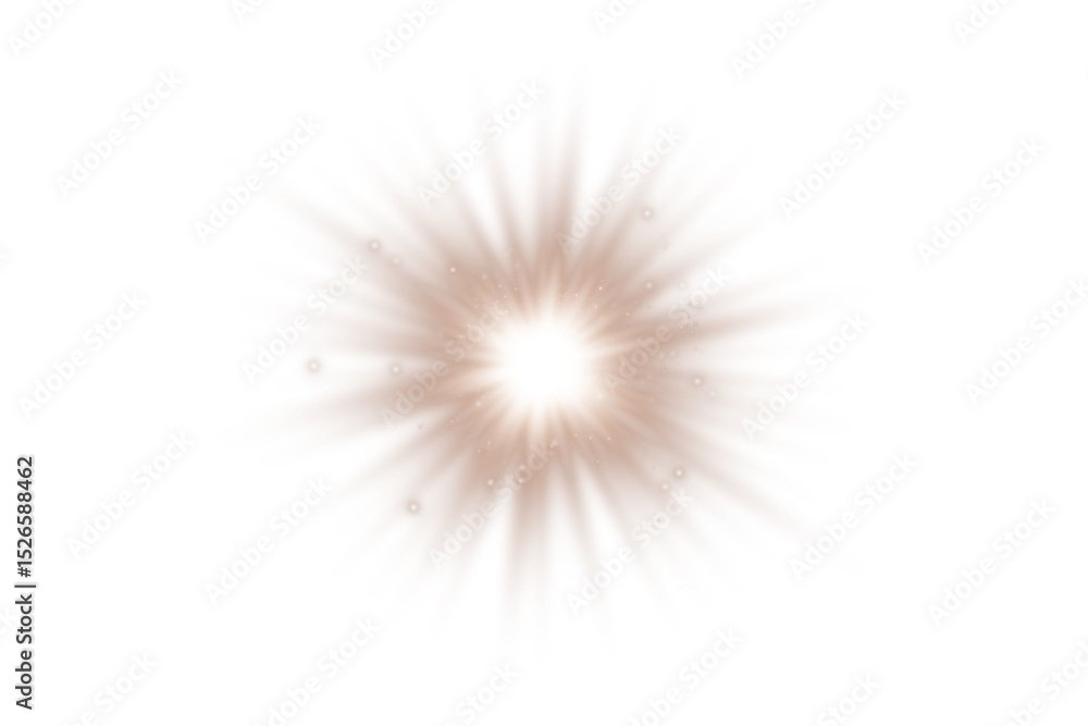 Fototapeta premium Sun Energy Flash. Vibrant Chocolate Brown Light Burst Effect for Abstract and Magical Designs