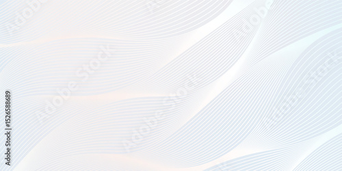 Premium background design with white line pattern (texture) in luxury pastel colour. Abstract horizontal vector template for business banner, formal backdrop, prestigious voucher, luxe invite