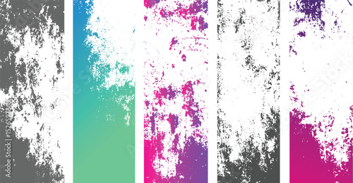 overlay textures set with grunge effect and distressed black grain for vintage design projects
distressed overlay vector textures featuring old damage dirty grainy scratches for artistic use