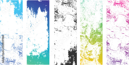 overlay textures set with grunge effect and distressed black grain for vintage design projects
distressed overlay vector textures featuring old damage dirty grainy scratches for artistic use