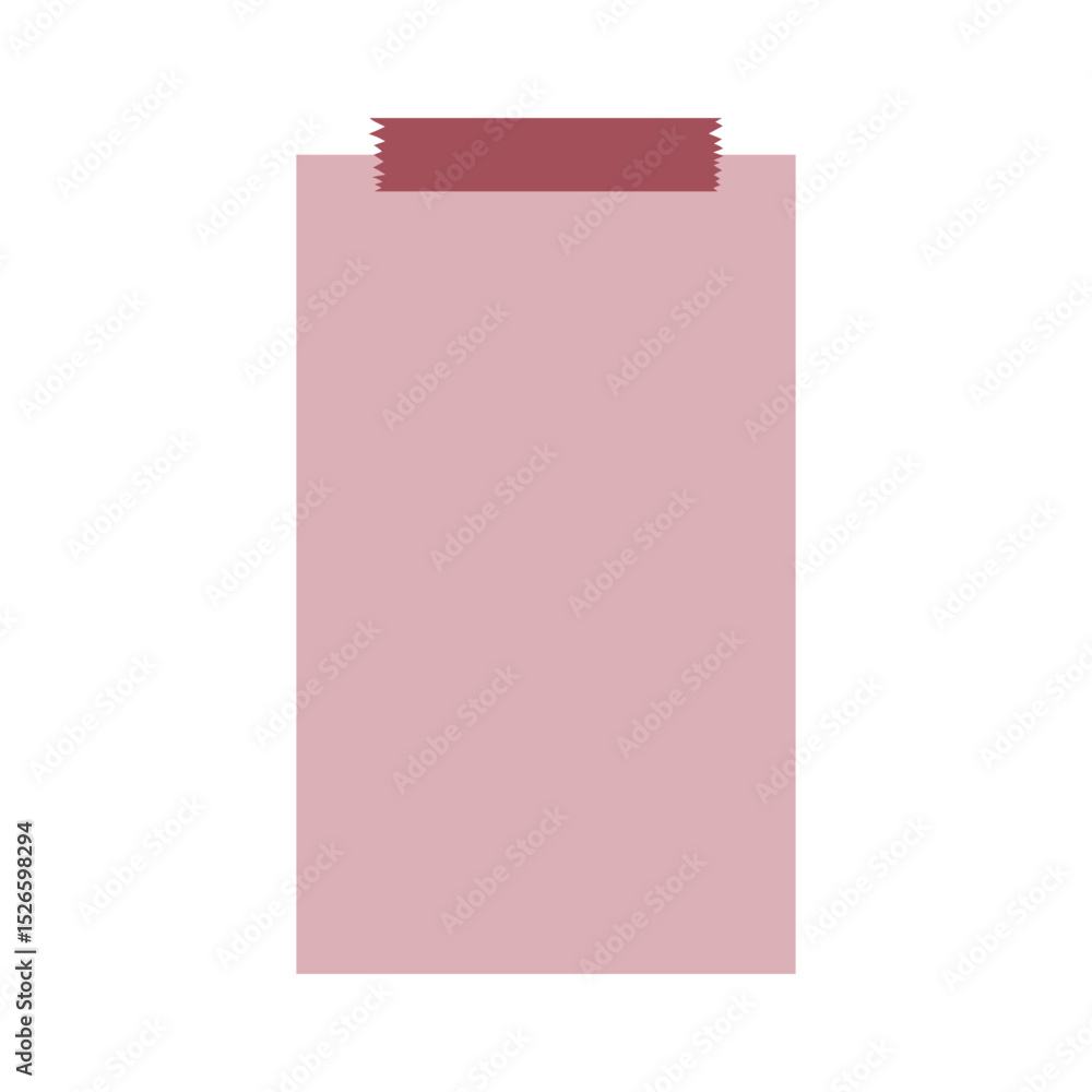 Pink Sticky Note Illustration Blank Paper Memo Pink Sticky Note Illustration Blank Paper Memo