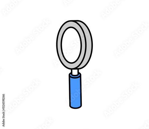 シンプルな虫眼鏡のイラスト　ベクター
