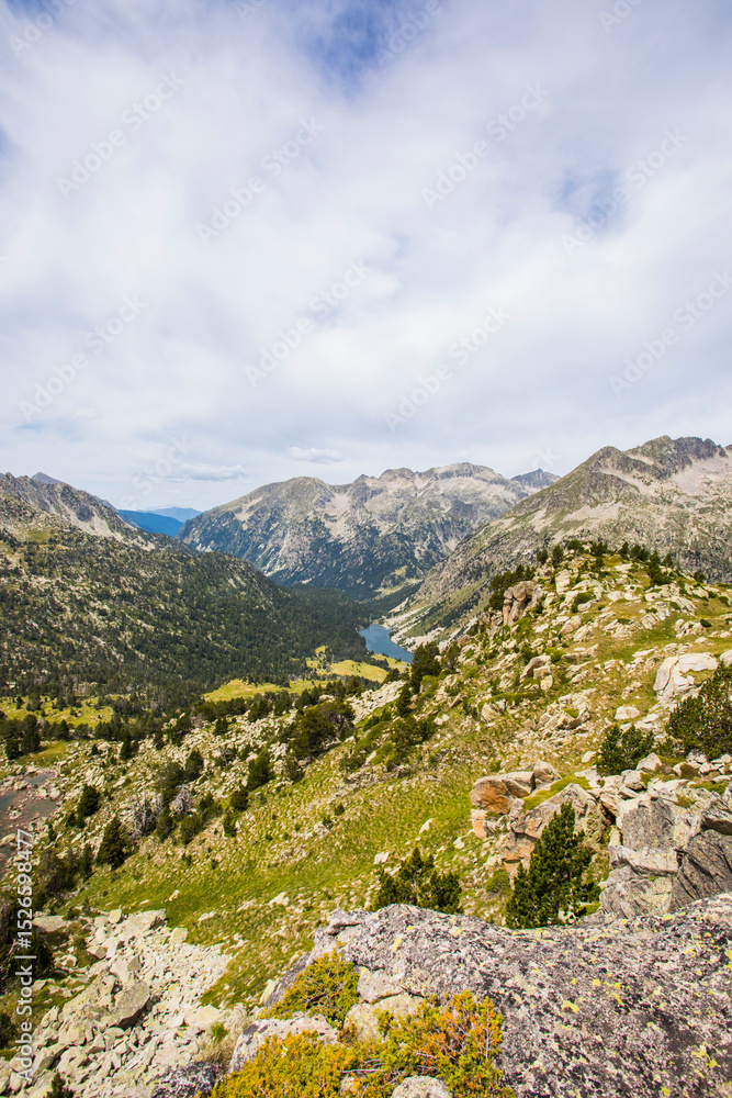 Summer landscape in Vall de Boi in Aiguestortes and Sant Maurici National Park, Spain Summer landscape in Vall de Boi in Aiguestortes and Sant Maurici National Park, Spain