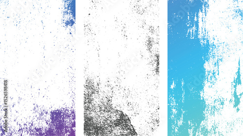 overlay textures set with grunge effect and distressed black grain for vintage design projects
distressed overlay vector textures featuring old damage dirty grainy scratches for artistic use