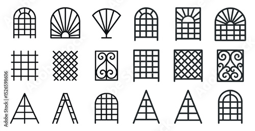 Diverse garden trellis and arch patterns for exterior design inspiration