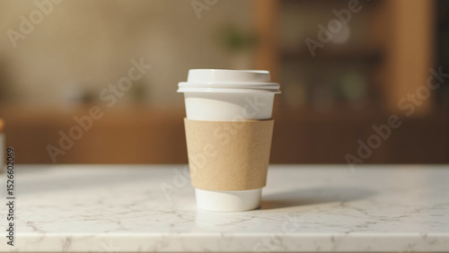 Cozy Coffee Break: A Simple Cup on a Table