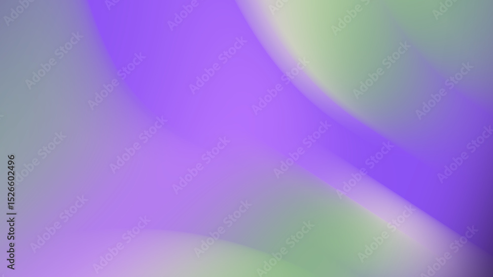 Fototapeta premium A vibrant and dreamy abstract background featuring a flowing gradient of luminous purples and soft, muted greens.