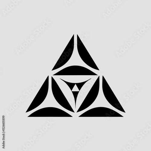 Abstract Geometric Logo Design  Modern Triangular Emblem for Brand Identity