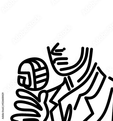 black and white hand