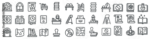 Library and learning icons for educational design projects