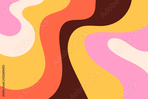 Retro Wavy Abstract Background