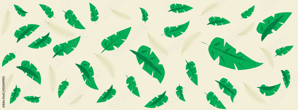 Summer pattern of Seamless Tropical Leaf and Flower Pattern Backgrounds Summer pattern of Seamless Tropical Leaf and Flower Pattern Backgrounds