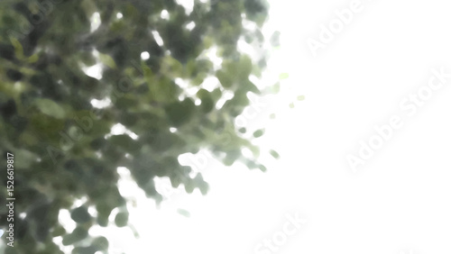 Shadow overlay, Abstract digital nature graphic with green and yellow overlay creating fluid form. deep shadow background gives sense of mysterious and dynamic energy