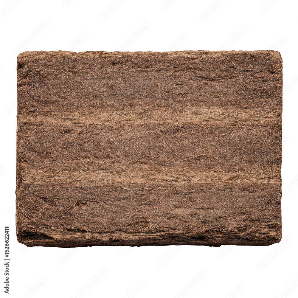 Naklejka premium Rectangular Brown Coir Matting Block Texture Background Natural Fiber Material Perfect for Crafts and Design Projects