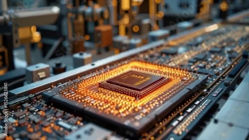 High-Tech Microprocessor Manufacturing Process