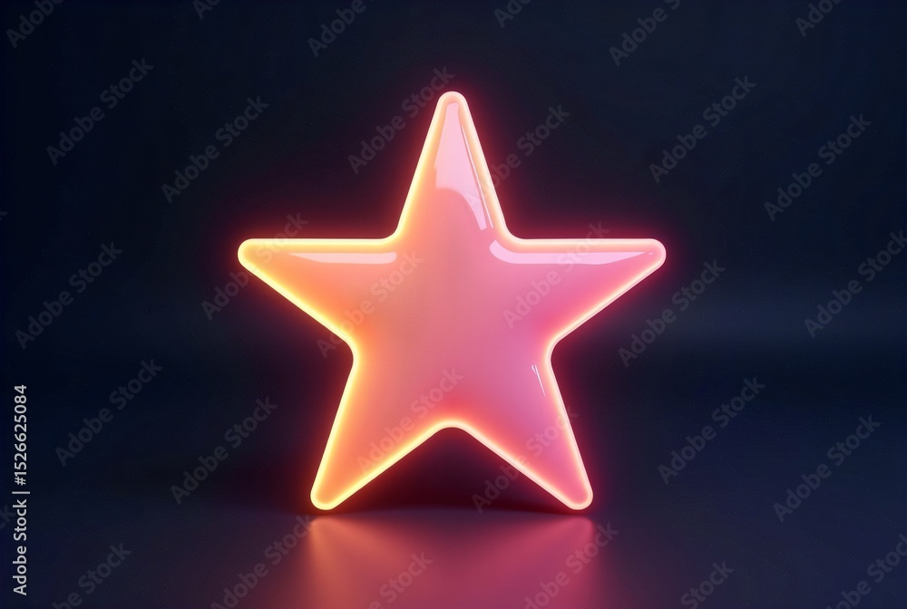Obraz premium Glowing3DCustomerReviewStar
