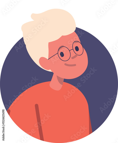 Cute intellectual schooler in eyeglasses