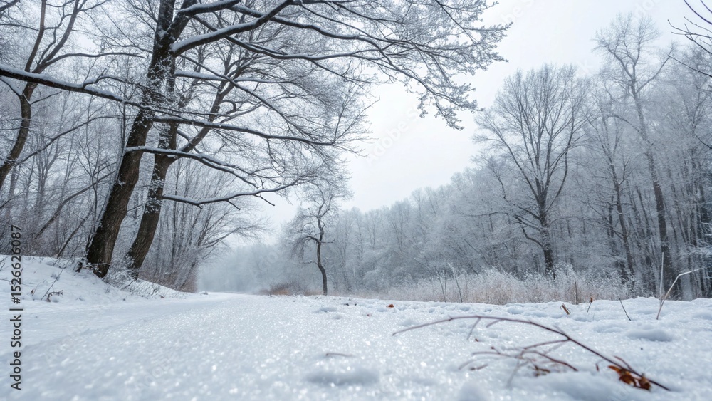 Obraz premium snow covered trees