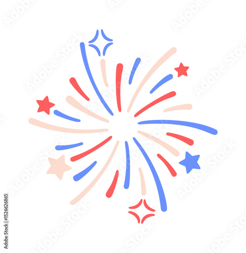 Independence day fireworks festive sparkles