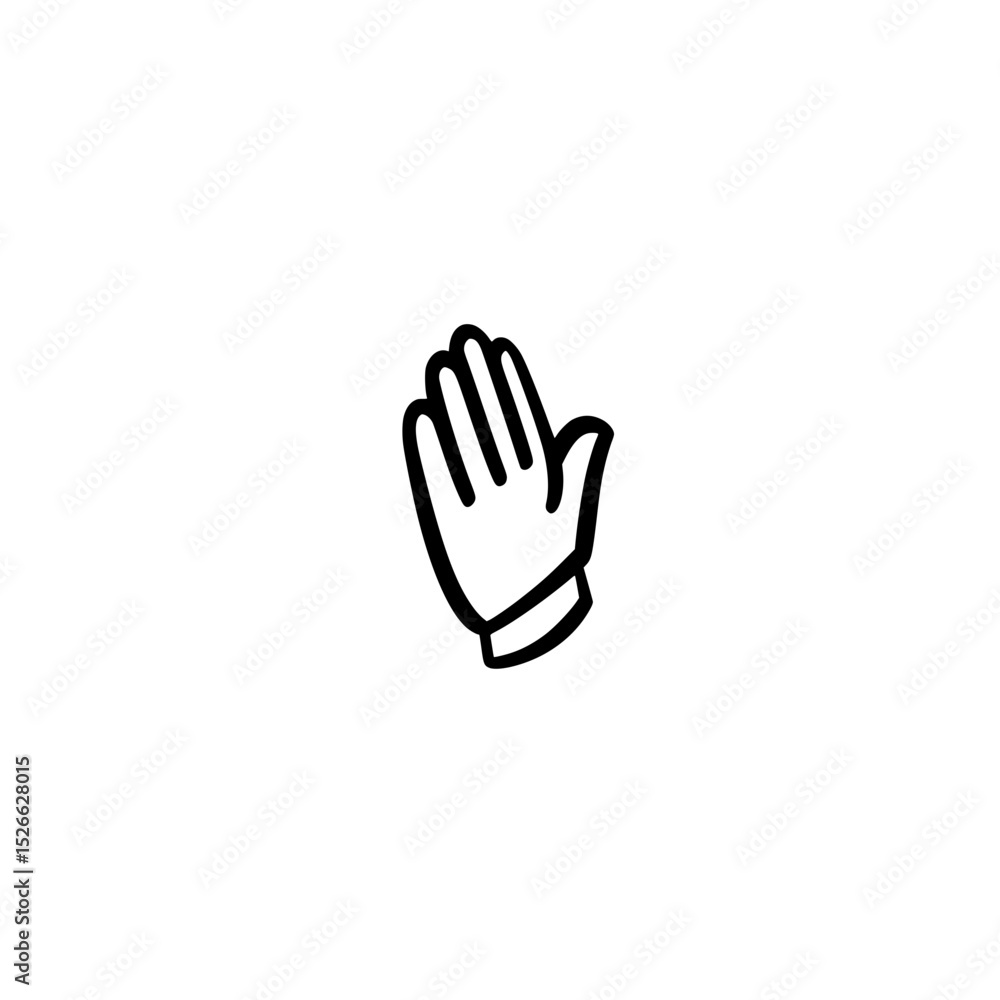 Vector icon of raised open hands symbolizing freedom Vector icon of raised open hands symbolizing freedom
