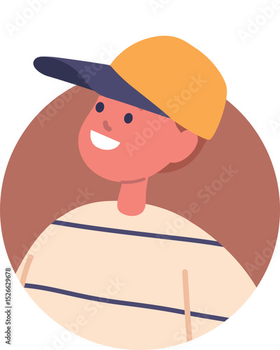 Happy boy wearing sportive cap