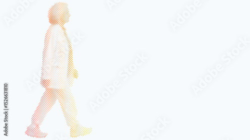 Senior woman walking, symbolizing early retirement planning with copy space