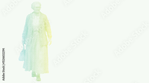 Senior woman walking, symbolizing early retirement planning with copy space