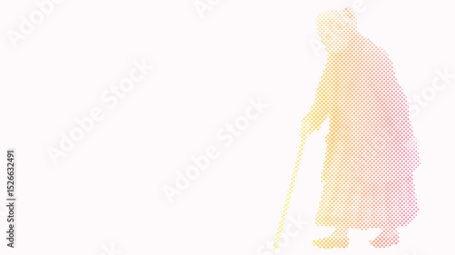 Senior woman walking, symbolizing early retirement planning with copy space