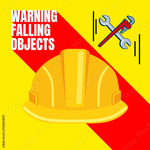 Warning Falling Objects Sign  2
