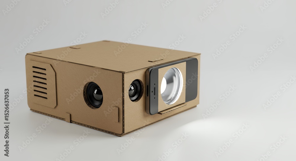 Obraz premium Cardboard projector box design