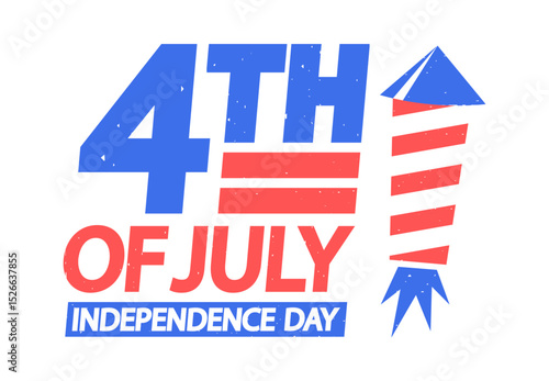 4th july independence day badge
