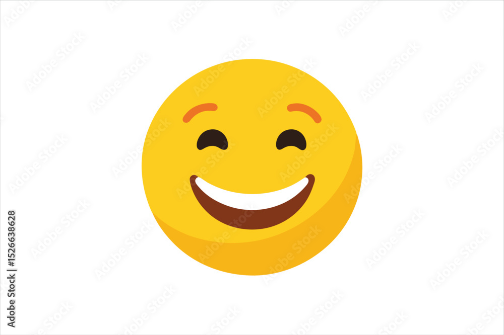 Fototapeta premium Cheerful Face Emoji Vector Design for Fun Messaging Projects