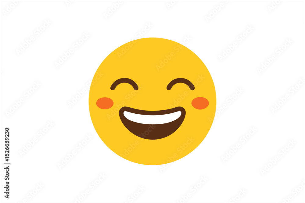 Fototapeta premium Smiling Emoji Vector Art for Digital Conversations and Humor