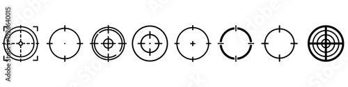 Aim icon vector set. Target illustration sign collection. Center symbol. Aims web icons. Targets symbols for web and mobile app.