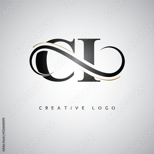  CI Creative Letter Logo with Infinity Symbol – Elegant Minimal Monogram Design for Premium Business Branding, Identity, and Modern Typography"