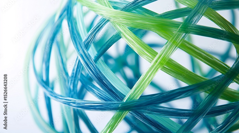 Futuristic Blue and Green Network Lines Representing Modern Connectivity Futuristic Blue and Green Network Lines Representing Modern Connectivity
