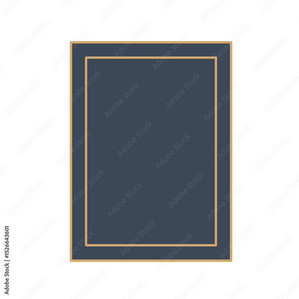 Fototapeta premium Empty picture frame icon for wall art, decorative home element in flat design