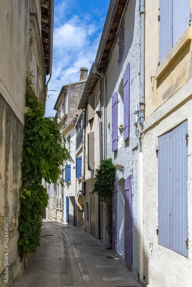 Fototapeta premium Saint-Remy-de-Provence in France, village in the south, ancient houses in the center 